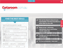Tablet Screenshot of getaroom.com.au
