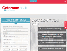 Tablet Screenshot of getaroom.co.uk